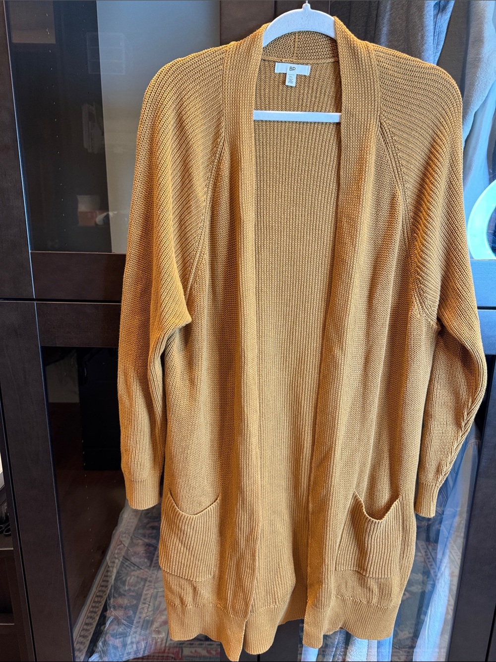 BP Open-Front Ribbed Cardigan